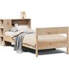 vidaXL Letto a libreria senza materasso 75x190 cm in legno di pino massiccio