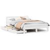 vidaXL Letto in legno massiccio senza materasso bianco 140x200 cm legno di pino