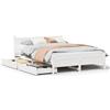 vidaXL Letto in legno massiccio senza materasso bianco 140x190 cm in legno di pino