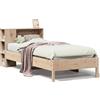 vidaXL Letto a libreria senza materasso 75x190 cm in legno di pino massiccio