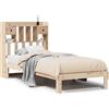 vidaXL Letto in legno massiccio con ripiano senza materasso 90x200 cm pino
