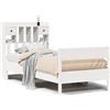 vidaXL Letto in legno massiccio con ripiano senza materasso Bianco 75x190 cm Pino