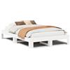 vidaXL Letto in legno massiccio senza materasso bianco 120x190 cm in legno di pino