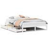 vidaXL Letto in legno massiccio senza materasso bianco 140x190 cm in legno di pino