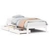 vidaXL Letto in legno massiccio con cassetti bianco 90x200 cm pino