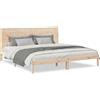 vidaXL Letto in legno massiccio extra lungo senza materasso 180x210 cm