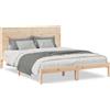 vidaXL Letto in legno massiccio extra lungo senza materasso 140x210 cm