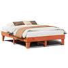 vidaXL Letto in legno massiccio senza materasso Wax brown 150x200 cm Legno di pino