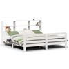 vidaXL Letto in legno massiccio senza materasso bianco 180x200 cm in legno di pino