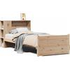 vidaXL Letto a libreria senza materasso 75x190 cm in legno di pino massiccio