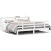 vidaXL Struttura letto con testiera senza materasso bianco 200x200 cm