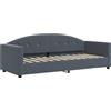 vidaXL Letto da giorno grigio scuro 80x200 cm in velluto