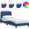 vidaXL Struttura letto senza materasso "Hanko" Blu 90x190 cm tessuto