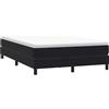 vidaXL Letto a molle senza materasso nero 160x220 cm in velluto