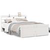 vidaXL Struttura letto con testiera senza materasso bianco 150x200 cm