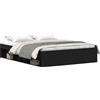 vidaXL Struttura letto senza materasso look rovere nero 150x200 cm