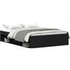 vidaXL Struttura letto senza materasso look rovere nero 135x190 cm