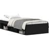vidaXL Struttura letto senza materasso look rovere nero 90x200 cm