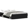 vidaXL Struttura letto senza materasso look rovere nero 140x200 cm