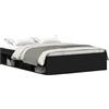 vidaXL Struttura letto senza materasso in rovere nero 140x190 cm