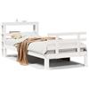 vidaXL Struttura letto con testiera senza materasso bianco 75x190 cm