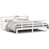 vidaXL Struttura letto con testiera senza materasso bianco 180x200 cm