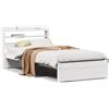 vidaXL Struttura letto con testiera senza materasso bianco 75x190 cm