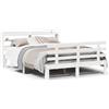 vidaXL Struttura letto con testiera senza materasso bianco 140x200 cm