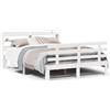 vidaXL Struttura letto con testiera senza materasso bianco 150x200 cm