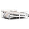 vidaXL Struttura letto con testiera senza materasso bianco 180x200 cm