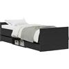 vidaXL Struttura del letto in rovere nero 193 x 78 x 50 cm Materiale a base di legno