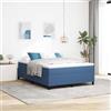 vidaXL Letto a piattaforma blu 140 x 190 cm Tessuto in velluto a coste