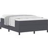 vidaXL Box spring bed grigio scuro 140 x 200 cm tessuto a coste