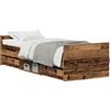 vidaXL Struttura letto con testiera in legno di recupero 193 x 78 x 50 cm Materiale a base di legno