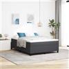 vidaXL Letto a piattaforma grigio scuro 140 x 190 cm Tessuto in velluto a coste