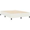 vidaXL Letto a piattaforma color crema 140 x 190 cm Tessuto in velluto a coste