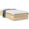 vidaXL Struttura letto con cassetti marrone 90 x 190 cm Materiale a base di legno