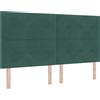 vidaXL Testiera verde scuro 180 cm velluto