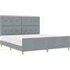 vidaXL Struttura letto con testiera grigio chiaro 180 x 200 cm in tessuto