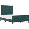 vidaXL Letto a molle con testata verde scuro 120 x 200 cm in velluto