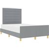 vidaXL Struttura letto con testiera grigio chiaro 120 x 200 cm in tessuto