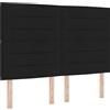 vidaXL Testiera LED con strisce luminose LED Nero 160 cm Tessuto