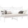 vidaXL Struttura letto divano letto bianco 75 x 190 cm acciaio