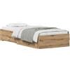vidaXL Struttura letto con contenitore Artisan oak 90 x 190 cm Materiale a base di legno
