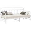 vidaXL Struttura letto da giorno bianca 107 x 203 cm Acciaio verniciato a polvere