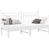 vidaXL Struttura letto divano letto bianco 75 x 190 cm acciaio