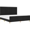 vidaXL Struttura letto con testiera nera 180 x 200 cm in tessuto