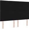 vidaXL Testiera LED con strisce luminose LED Nero 160 cm Tessuto