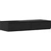 vidaXL Struttura letto contenitore con porta, colore nero, finitura effetto legno noce, 80 cm