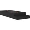 vidaXL Struttura letto contenitore con porta, colore nero, finitura effetto legno noce, 100 cm